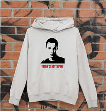 Load image into Gallery viewer, Sheldon Cooper That&#39;s My Spot Unisex Hoodie for Men/Women-Grey Melange-Ektarfa.online
