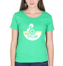 Load image into Gallery viewer, Bob Dylan T-Shirt for Women-flag green-Ektarfa.online

