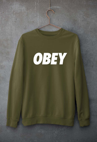 Obey Unisex Sweatshirt for Men/Women-Olive Green-Ektarfa.online