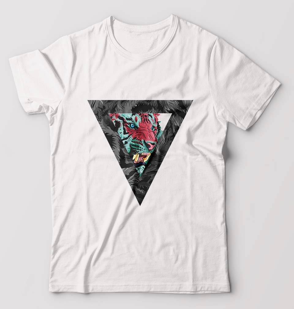 Tiger T-Shirt for Men-White-Ektarfa.online