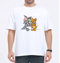 Load image into Gallery viewer, Tom and Jerry Oversized T-Shirt for Men-White-Ektarfa.online

