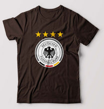 Load image into Gallery viewer, Germany Football T-Shirt for Men-S(38 Inches)-Coffee Brown-Ektarfa.online
