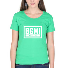 Load image into Gallery viewer, Battlegrounds Mobile India (BGMI) T-Shirt for Women-flag green-Ektarfa.online
