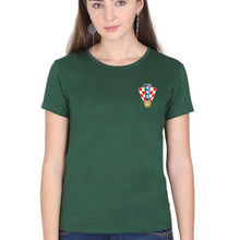 Load image into Gallery viewer, Croatia Football T-Shirt for Women-Dark Green-Ektarfa.online
