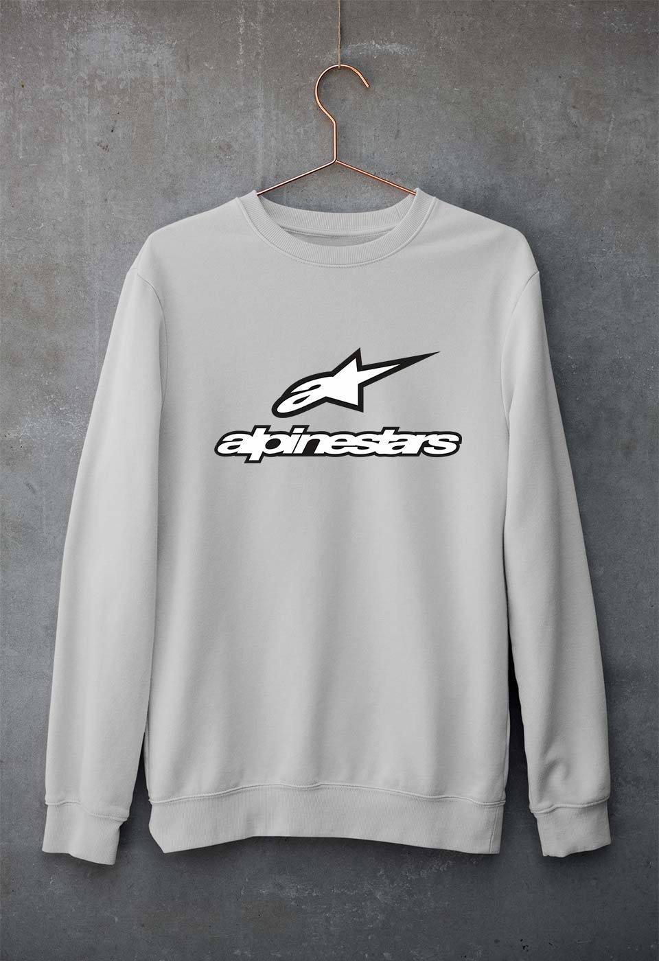 Alpinestars Unisex Sweatshirt for Men/Women-S(40 Inches)-Grey Melange-Ektarfa.online