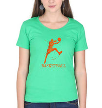 Load image into Gallery viewer, NBA Basketball T-Shirt for Women-flag green-Ektarfa.online
