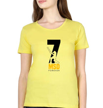 Load image into Gallery viewer, MS Dhoni (MSD) T-Shirt for Women-Yellow-Ektarfa.online
