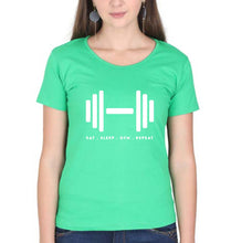 Load image into Gallery viewer, Gym T-Shirt for Women-flag green-Ektarfa.online

