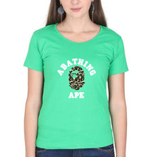 Load image into Gallery viewer, A Bathing Ape T-Shirt for Women-Flag Green-Ektarfa.online
