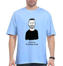 Load image into Gallery viewer, Justin Timberlake Oversized T-Shirt for Men-Baby Blue-Ektarfa.online
