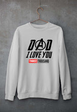 Load image into Gallery viewer, Dad I Love You 3000 Unisex Sweatshirt for Men/Women-S(40 Inches)-Grey Melange-Ektarfa.online
