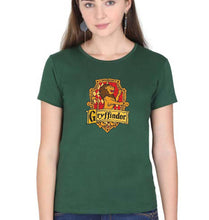 Load image into Gallery viewer, Harry Potter Gryffindor T-Shirt for Women-Dark Green-Ektarfa.online
