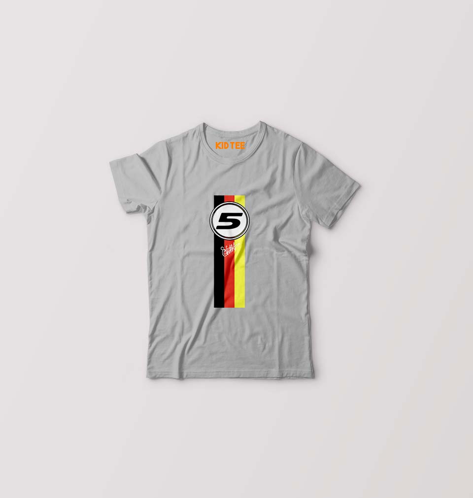 Sebastian Vettel F1 Kids T-Shirt for Boy/Girl-Grey-Ektarfa.online