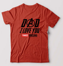 Load image into Gallery viewer, Dad I Love You 3000 T-Shirt for Men-Brick red-Ektarfa.online
