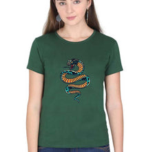 Load image into Gallery viewer, Snake T-Shirt for Women-Dark Green-Ektarfa.online
