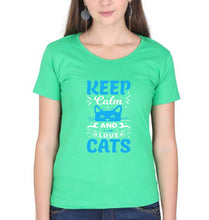 Load image into Gallery viewer, Cat T-Shirt for Women-flag green-Ektarfa.online
