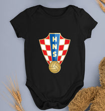 Load image into Gallery viewer, Croatia Football Kids Romper For Baby Boy/Girl-Black-Ektarfa.online
