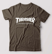 Load image into Gallery viewer, Thrasher Magazine T-Shirt for Men-Olive Green-Ektarfa.online

