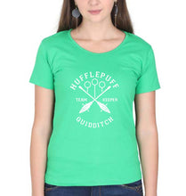 Load image into Gallery viewer, Hufflepuff Harry Potter T-Shirt for Women-flag green-Ektarfa.online
