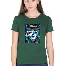 Load image into Gallery viewer, Trippy Stoner Psychedelic T-Shirt for Women-Dark Green-Ektarfa.online
