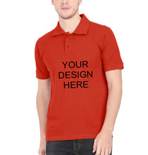 Load image into Gallery viewer, Customized-Custom-Personalized Polo T-Shirt for Men-S(38 Inches)-Red-Ektarfa.co.in
