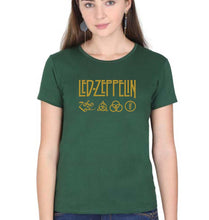 Load image into Gallery viewer, Led Zeppelin T-Shirt for Women-Dark Green-Ektarfa.online
