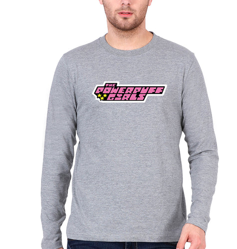 Powerpuff Girls Full Sleeves T-Shirt for Men-GREY-Ektarfa.online