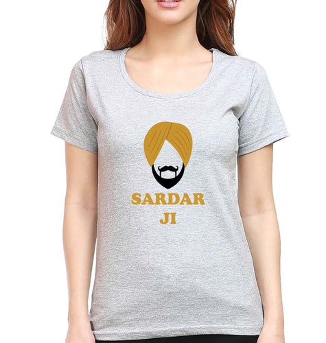 Sardar JI T-Shirt for Women-Grey Melange-Ektarfa.online