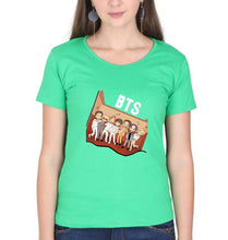 Load image into Gallery viewer, BTS Kpop T-Shirt for Women-flag green-Ektarfa.online
