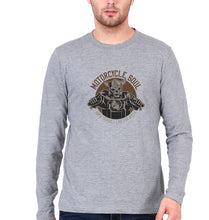 Load image into Gallery viewer, Motercycle Born To Ride Full Sleeves T-Shirt for Men-GREY-Ektarfa.online
