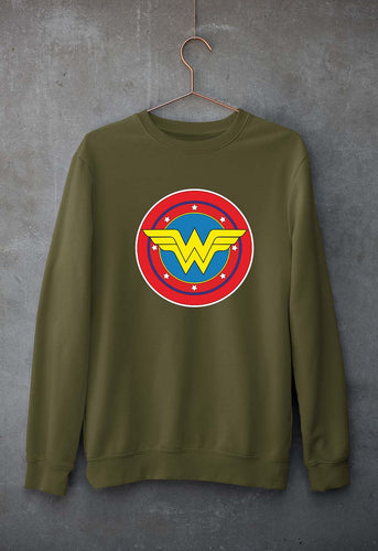 Wonder Woman Superhero Unisex Sweatshirt for Men/Women-Olive Green-Ektarfa.online