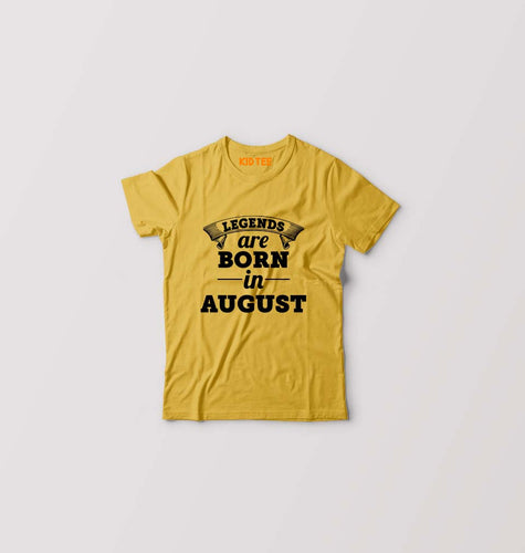 Legends are Born in August Kids T-Shirt for Boy/Girl-Ektarfa.online