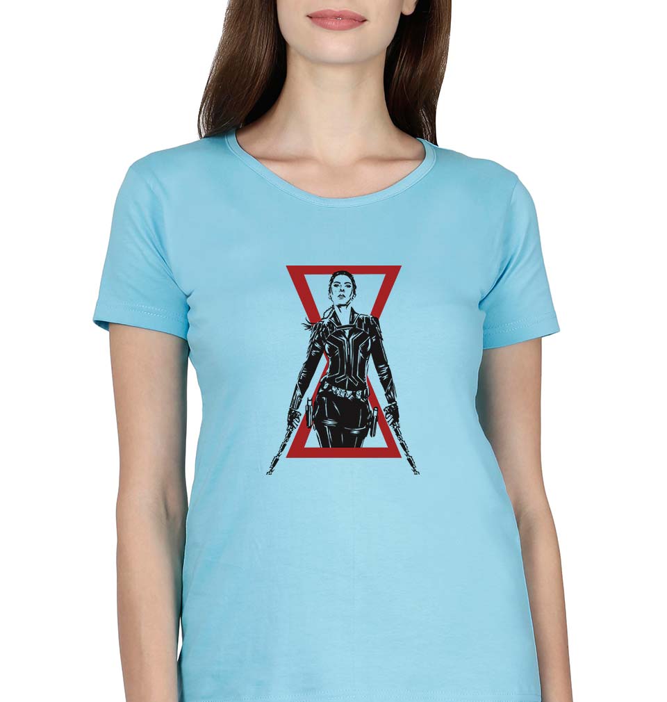 Black Widow T-Shirt for Womena-SkyBlue-Ektarfa.online
