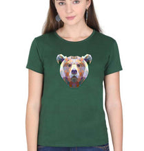 Load image into Gallery viewer, Bear T-Shirt for Women-Dark Green-Ektarfa.online
