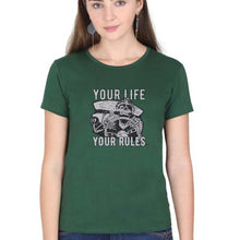 Load image into Gallery viewer, Skull T-Shirt for Women-Dark Green-Ektarfa.online
