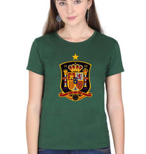 Load image into Gallery viewer, Spain Football T-Shirt for Women-Dark Green-Ektarfa.online
