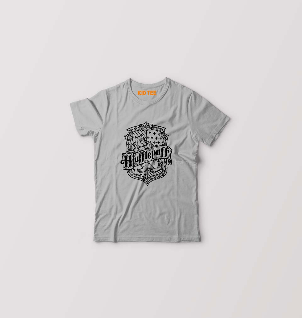 Hufflepuff Harry Potter Kids T-Shirt for Boy/Girl-Grey-Ektarfa.online
