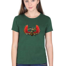 Load image into Gallery viewer, Wings of Strength T-Shirt for Women-Dark Green-Ektarfa.online
