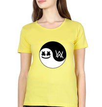 Load image into Gallery viewer, alan walker marshmello T-Shirt for Women-Yellow-Ektarfa.online

