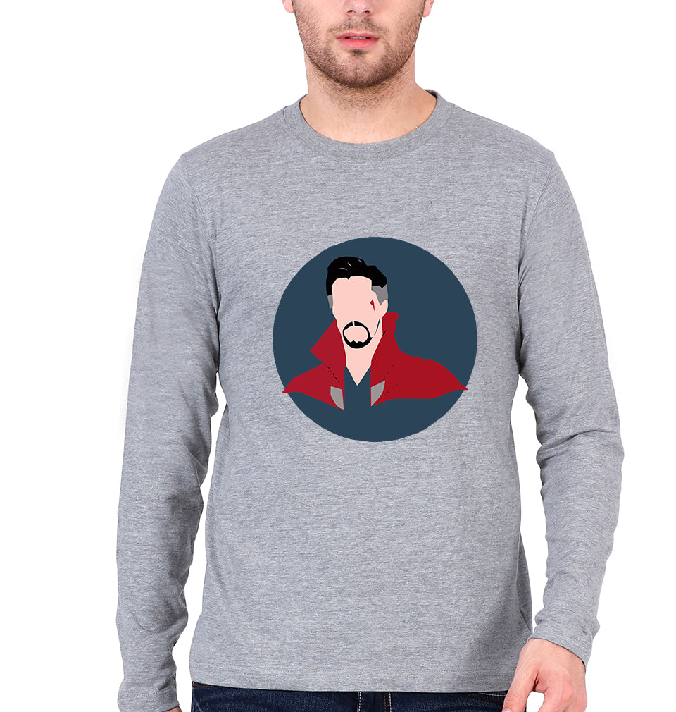 Doctor Strange Superhero Full Sleeves T-Shirt for Men-Grey Melange-Ektarfa.online