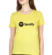 Load image into Gallery viewer, Spotify T-Shirt for Women-Yellow-Ektarfa.online
