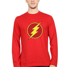 Load image into Gallery viewer, Flash Superhero Full Sleeves T-Shirt for Men-red-Ektarfa.online

