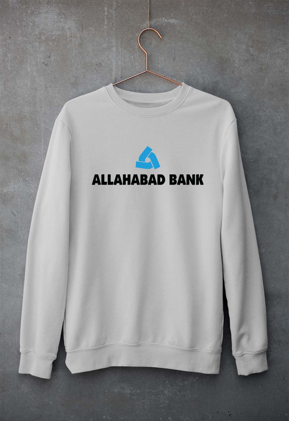 Allahabad Bank Unisex Sweatshirt for Men/Women-Grey Melange-Ektarfa.online