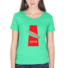 Load image into Gallery viewer, Led Zeppelin T-Shirt for Women-flag green-Ektarfa.online
