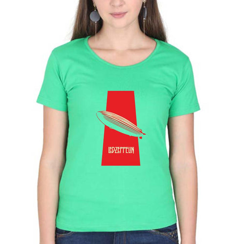 Led Zeppelin T-Shirt for Women-flag green-Ektarfa.online