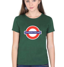 Load image into Gallery viewer, London Calling T-Shirt for Women-Dark Green-Ektarfa.online
