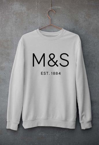 M&S Unisex Sweatshirt for Men/Women-Grey Melange-Ektarfa.online