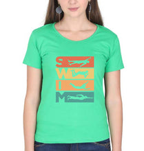 Load image into Gallery viewer, Swimming T-Shirt for Women-flag green-Ektarfa.online
