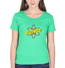 Load image into Gallery viewer, Sheldon Cooper Bazinga T-Shirt for Women-flag green-Ektarfa.online
