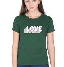 Load image into Gallery viewer, Love T-Shirt for Women-Dark Green-Ektarfa.online
